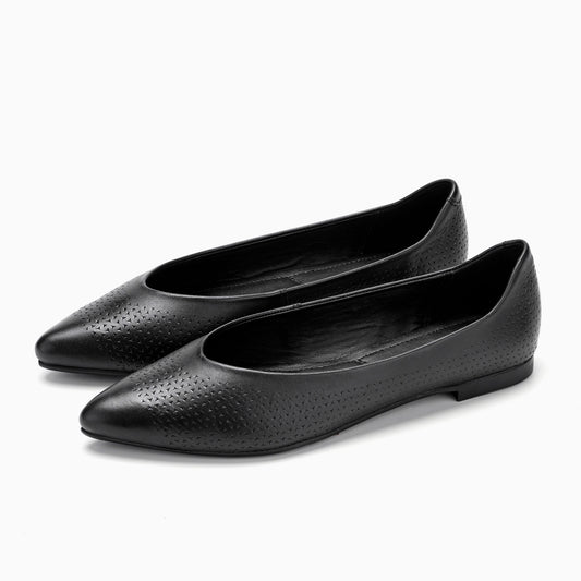Pointed Toe Ballerina - ROSE_CA_25093_BK
