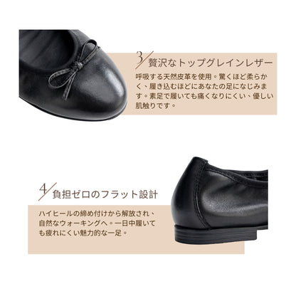 ERICA 折りたたみ式バレエフラットシューズ - シルバー