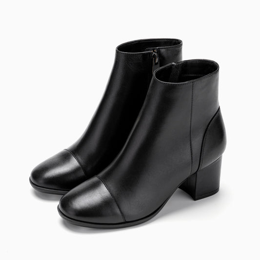 Block Heel Ankle Boot - JD23149H_AB_25036_BK