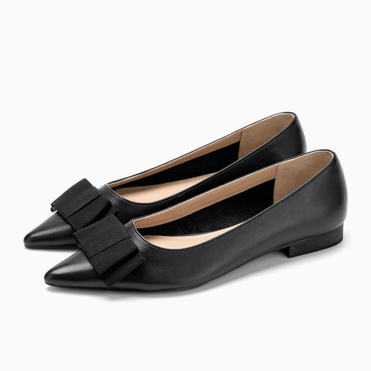 Point Toe Flat Shoes - LX089_CA_25104_BK