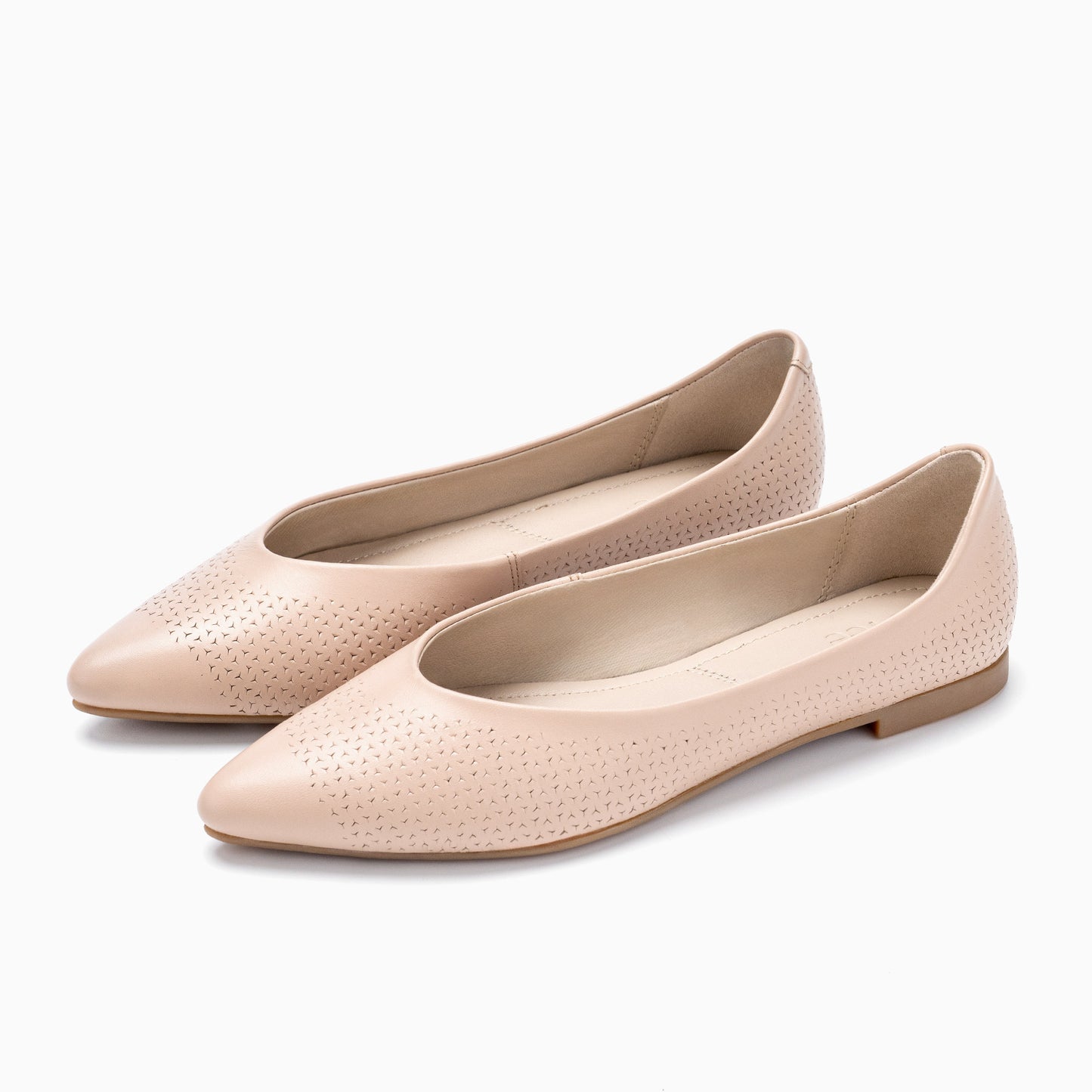 Pointed Toe Ballerinas - ROSE_CA_25093_PK
